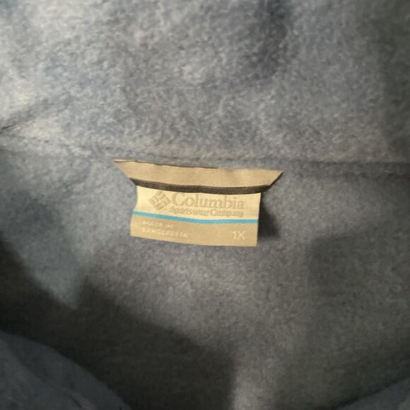 Columbia Fleece Zip Up Jacket Blue Size 1X NWOT - Picture 5 of 8